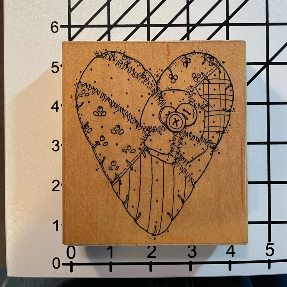 Large “Button” Heart Stamp